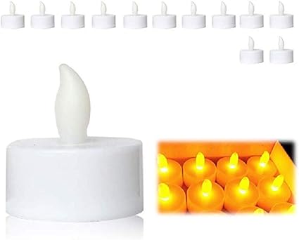 Amazon クリスマス 電池式ledキャンドルライト12個セット ゆらぎオレンジ 火を使わない簡単ledキャンドル クリスマス パーティーシーンに テスト電池付き 光がゆらぎます キャンドルライト