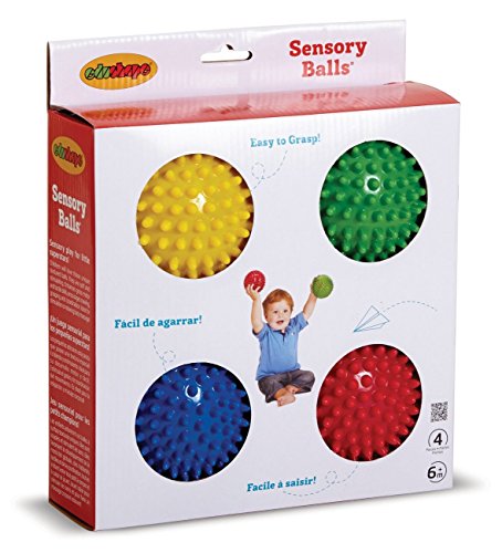 Edushape Sensory Balls, 4", Set of 4, Solid Colors