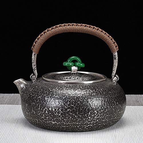 HKRSTSXJ Cerimonia Sterling Silver bollitore Sterling Silver bollitore for tè e delle Famiglie Teiera d'Argento 999… - immagine 3