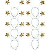 Lurrose 8pcs Star Head Boppers Martian Headband Alien Antenna Headband Star Novelty s (Yellow)