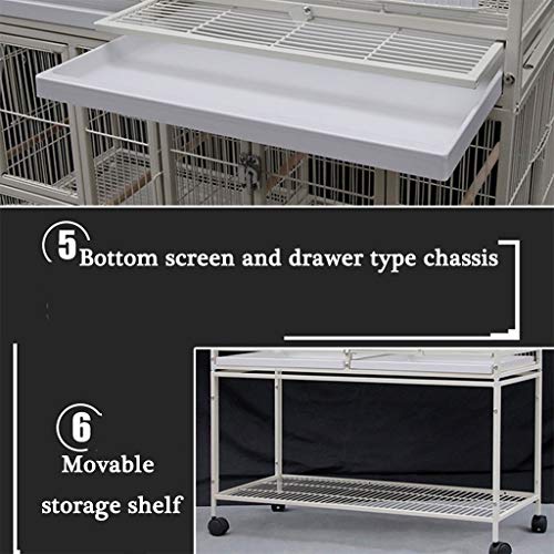 YUESFZ Einlagen für Vogelkäfige Große Voliere Im Freien Mit Rädern, Große Taubenkäfige, Langlebiger Papageienkäfig Aus… – Bild 6