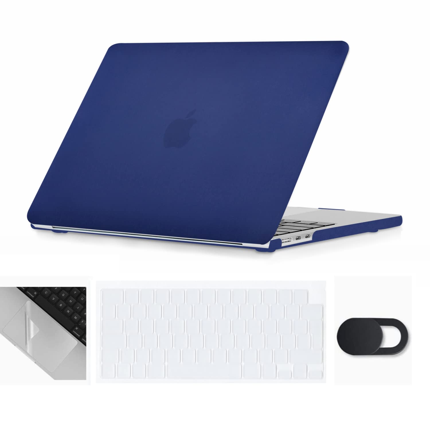Se7enline Compatible with MacBook Air 13.6 inch Case M4/M3/M2 2022-2025 for Mac Air 13-inch A2681/A3113/A3240 Laptop Hard Shell Case with Keyboard Cover & Webcam Cover & Trackpad Protector,Navy Blue — image 1