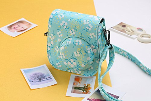 Katia Camera Case Bag for Fujifilm Instax Mini 9 Camera, also for Fujifilm Instax Mini 8 Instant Film Camera, with Accessories Pocket and Strap - Mint A