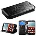 Fierce 2 7040T, Pop Icon A564C Case - Wydan (TM) Credit Card Leather Wallet Style Case Cover For Alcatel One Touch Fierce 2 7040T - Black w/Wydan Stylus Pen and Clear Screen Protector Film