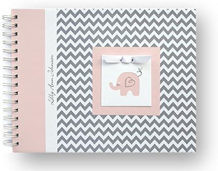 Baby First Year Memory Book - Personalized Hard Cover Baby Journal - Leaves or Floral Baby Album (Watercolor Flowers)