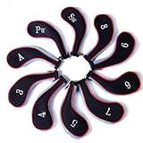 HDE Neoprene Zippered Golf Club Iron Covers - Set of 10