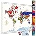 Scratch-Off World Travel Map Poster - Large Size colorful Travel Map Poster Detailed Cartography Dazzling Colors Highlight & Preserve Your Best Travelling Memories primary