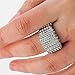 Jude Jewelers Stainless Steel Wedding Engagement Eternity Cluster Cocktail Anniversary Valentine Statement Ring