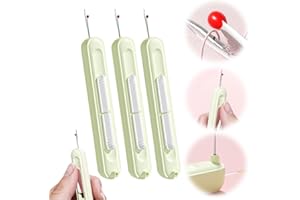 2 in 1 Needle Threader Seam Ripper, 3Pcs Retractable Threader Plug-in Needle Threaders, Thread Remover Tool for Hand Sewing, 