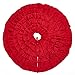 Lalent Christmas Tree Skirt, 48 Inches Red Black Buffalo Check and Burlap 6 Layers Ruffled Xmas Tree Skirt Gifts for Party Holiday Christmas Decorations (Red/Black)