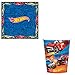 Hot Wheels Wild Racer Birthday Party Supplies Pack For 16 Guests With Plates, Napkins, Tablecover, Cutlery, Candles, and Pin