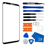 MMOBIEL Front Glass repair kit for LG V30 H930 Series (Black) 6.0 Inch Display Touchscreen incl. 11 pcs Tool Kit incl Tweezers/Suction Cup/Metal Wire/Microfiber Cleaning Cloth