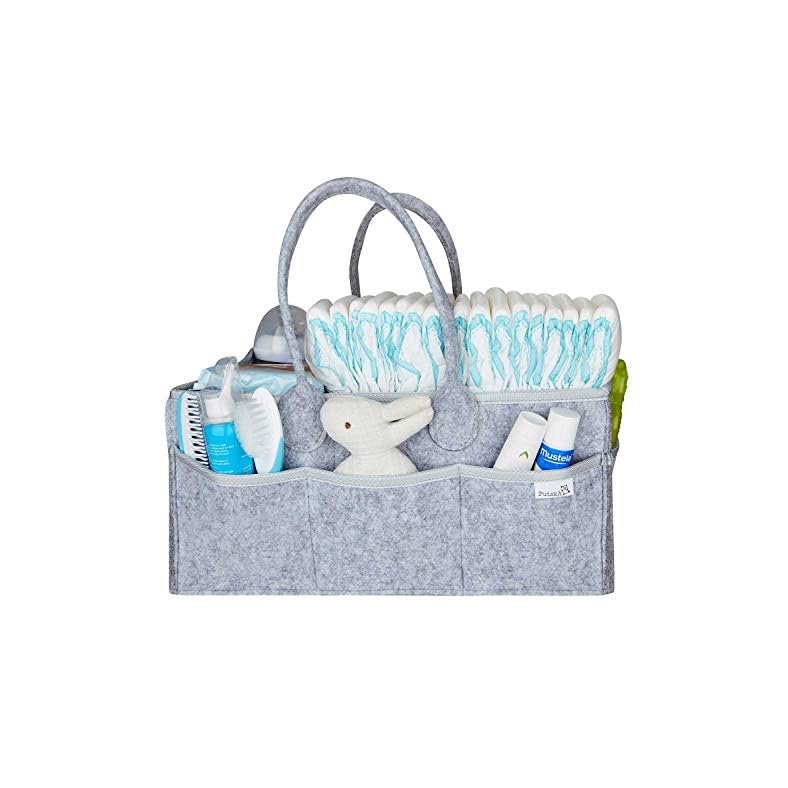 PUTSKA Baby Diaper Caddy Organizer Nursery Basket – A Baby basket gift registry for baby shower list. This is a baby…