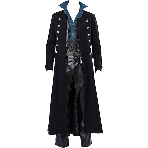 Amazon.com: VSAEJO Wybie Lovat Cosplay Costume Black Men Coat