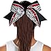 Jumbo Met Rhnstn Hair Bow W/Zeb Prnt Metallic Ora