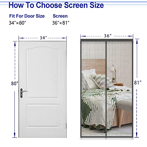 Screen Door 34×81 Reinforced Fiberglass Screen Door