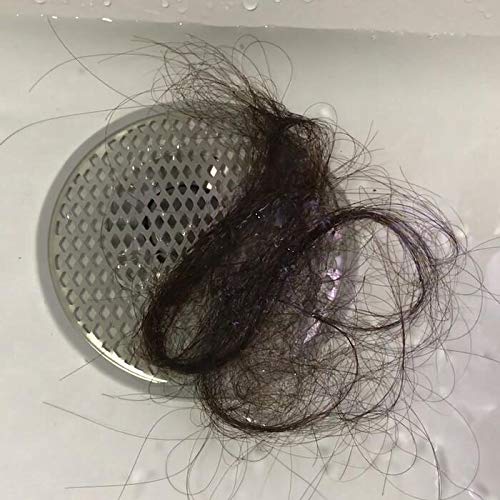 Shower Drain Hair Catcher Trap Mesh Good Grips Easy Clean Drain Protector - Stainless Steel & Silicone by Kindga(2 pack)