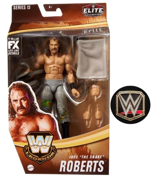 WWE Elite Legends Collection 6-inch Articulated Action Figure Series (Jake The Snake Roberts - Series 13 Chase)
