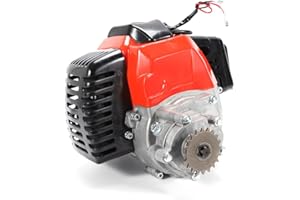 SEANESZTI 49CC 2 Stroke Engine Motor, 12500 rpm Engine Cylinder Pull Start Single Cylinder, Air-Cooled Bike Gas Petrol Motorized Complete Engine Assembly for Pocket Mini Bike GAS Scooter ATV