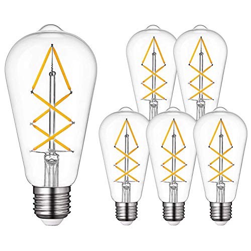 OMED Teardrop Edison LED Bulb 6 Watt 60W Equivalent Filament Clear