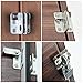 Sumnacon Slide Safety Gate Latches Door Lock, 2 Pcs Stainless Steel Sturdy Padlockable Bolt Latch/Lock for Pet Gate,Cabinet Furniture, Wardrobe, Window, 2-1/5Inch x 1-7/9Inch, Brushed Finish