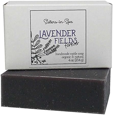 Sisters in Spa Lavender Fields Forever 4 oz Organic Bar Soap with Essential Oils - Made in the USA