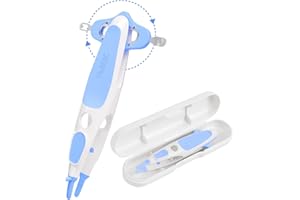 HUBDIC HubiBaby 3 in 1 Baby Nose Cleaning Tweezer Booger Remover and Baby Ear Wax Removal Tool with Soft Silicone Dual Ear Wax and Safe Nasal Picker for Newborns Infants & Toddlers