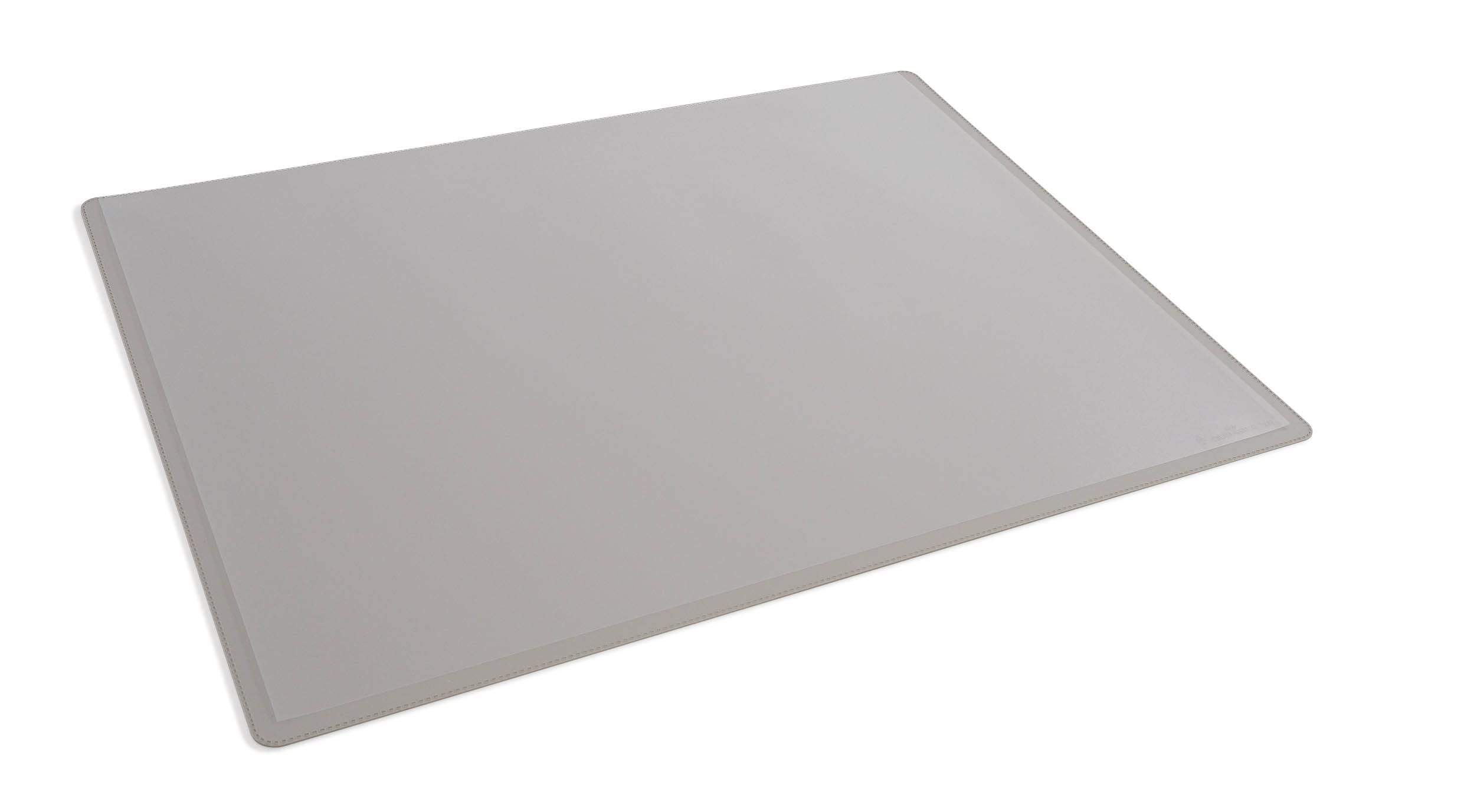 Durable Desk Mat with Transparent Cover 53 x 40 cm, Non-Slip, Polypropylene,Made in Germany, Grey