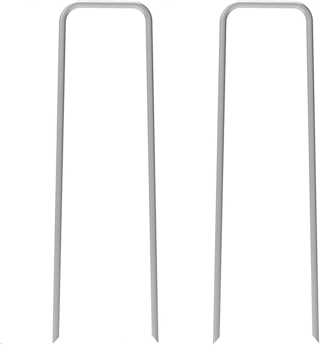 AAGUT Galvanized Garden Stakes 25 Pack 12 Inch Heavy Duty Fence Anchors 11 Gauge Metal Landscape Staples for Anchoring Tent, Weed Barrier Fabric, Ground Cover : Garden & Outdoor
