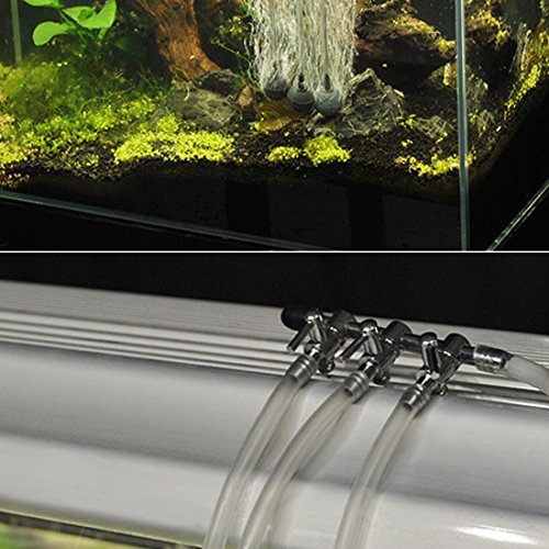 uxcell 4Pcs Stainless Steel 3 Way Air Flow Splitter Pump Lever Valve for Aquarium