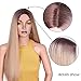 AISI HAIR Long Ombre Wig Mixed Color Brown Mixed Blonde Straight Wigs for Women Heat Resistant Middle Part Synthetic Blonde Wig High Density Long Hair Wig for Women
