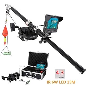 Ayanx Le Kit De Caméra Vidéo De Pêche Sous-marine En Alliage D’aluminium 6w Ir Led S’allume Avec Un Moniteur Couleur Hd De 4,3 ‘
