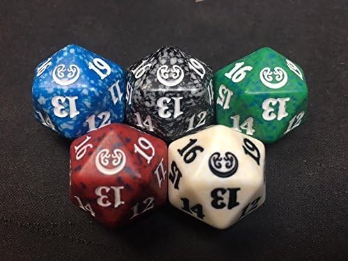 Magic The Gathering MTG Dominaria Bundle (Fat Pack) D20 Set of 5 Spindown Life Counter Dice
