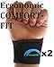 2x Adjustable Neoprene Wrist Support WristBands SIZE Men Women Youth Kid Small Petite 360° COMFORT FIT (Adult Black)