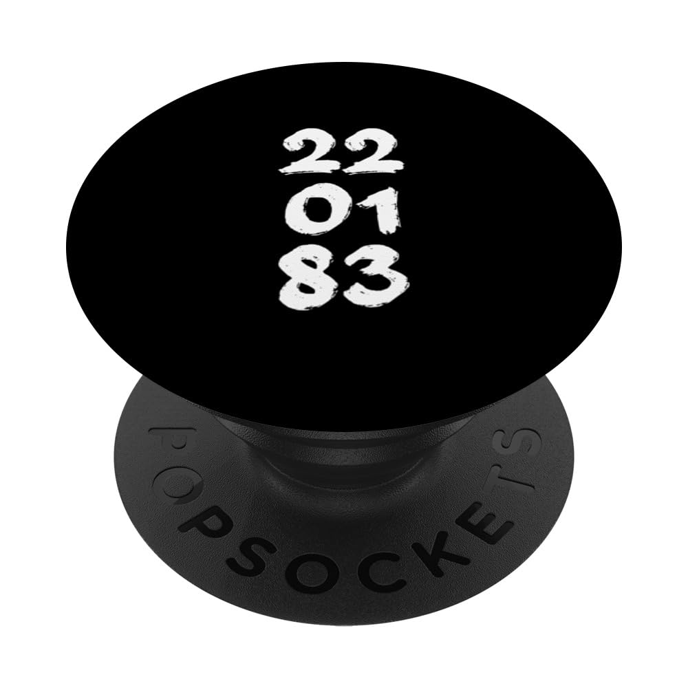22.01.83 - Birthdate Design with Birth Day.Month.Year PopSockets Swappable PopGrip