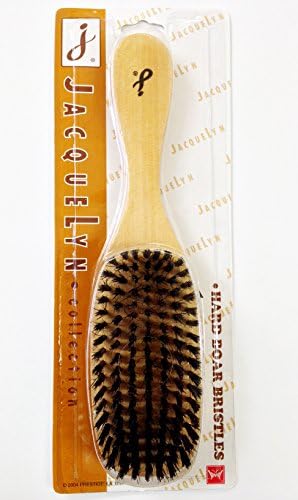 Jacquelyn Collection - 100% Boar Bristle Brush (wooden paddle brush with black bristles) for everyday hair grooming