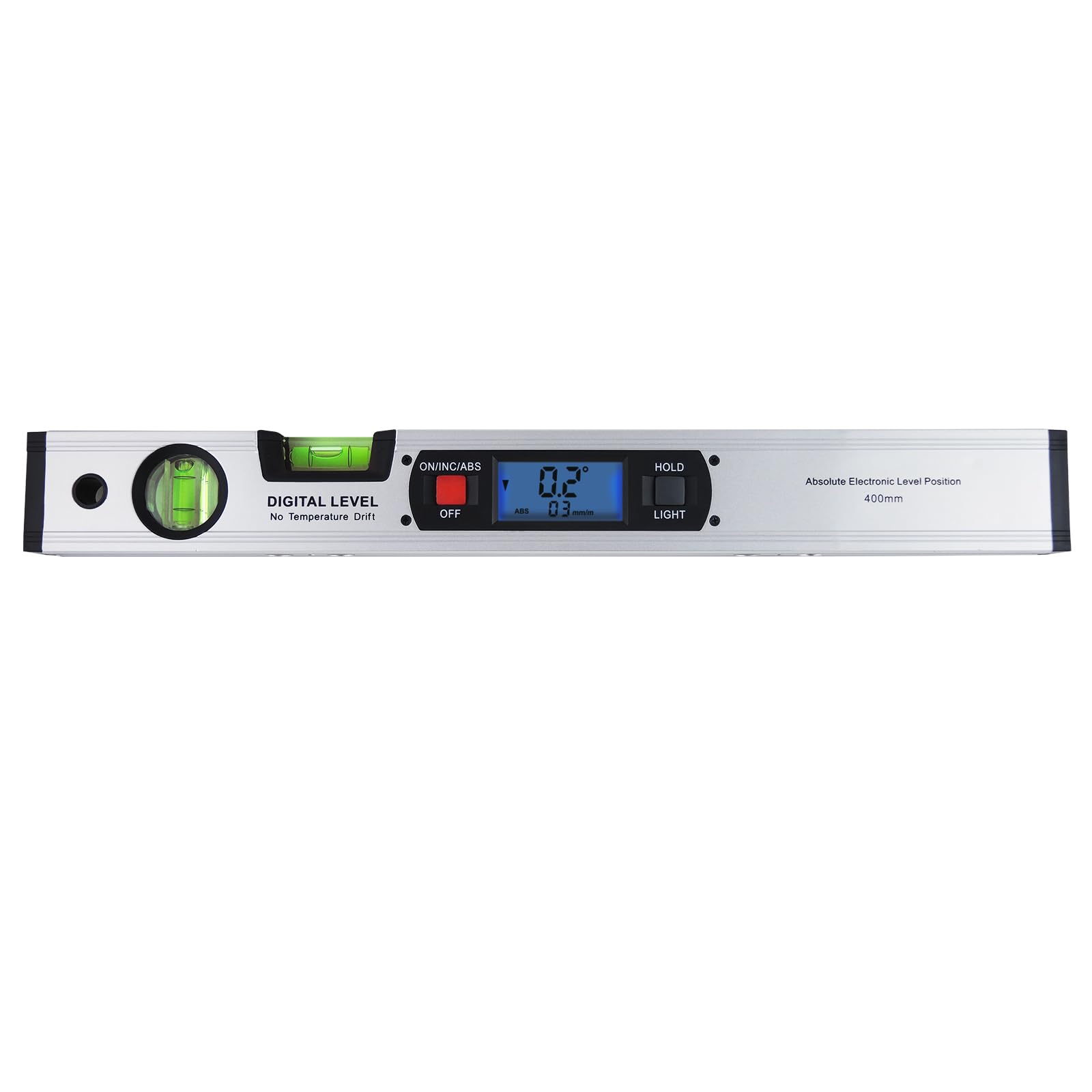 360° Digital Long Level Inclinometer Angle Finder Ruler Protractor 42cm with Magnets/Backlight/Vertical & Horizontal Spirit Bubble for Construction Carpenter Craftsman Renovation Home Professional