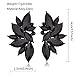 Ginasy Cluster Crystal Teardrop Flower Design Stud Earrings Fine Jewelry for Women Valentines Day Gifts for Her