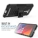 MoKo ASUS Zenfone 2 Laser Case - Heavy Duty Rugged Dual Layer Armor with Kickstand Protective Cover for ASUS Zenfone 2 Laser (ZE550KL / ZE551KL) 5.5 Inch Smartphone 2015 Release, BLACK