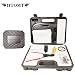 HTOMT 2 in 1 Brake Bleeder Kit Hand held Vacuum Pump Test Set for Automotive with Sponge Protected Case,Adapters,One-Man Brake and Clutch Bleeding System (Black)