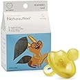 Natursutten Pacifiers 0-6 Months - 1-Pack Butterfly Shield Round Nipple Natural Rubber Safe & Soft BPA-Free Pacifiers for Breastfeeding Babies - Newborn Pacifiers Made in Italy