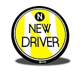 Zento Deals New Driver Vehicle Round Magnet Sign - A Must Have for All New Registered Drivers for a Safer Trip
