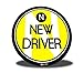 Zento Deals New Driver Vehicle Round Magnet Sign - A Must Have for All New Registered Drivers for a Safer Trip