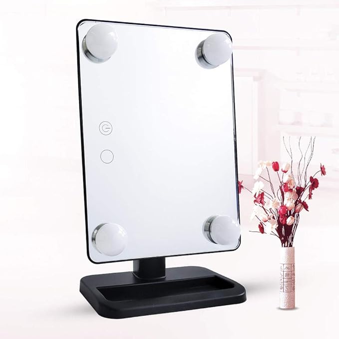 Darcyk Espejo de Maquillaje de Escritorio LED de atenuación Espejo de