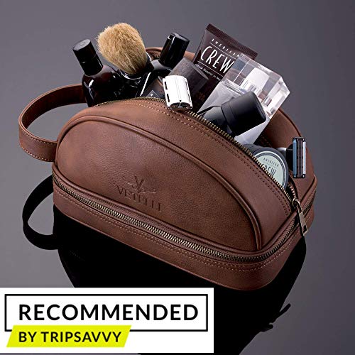 Vetelli Classic Leather Toiletry Bag 
