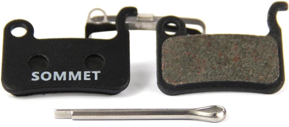 SOMMET Brake Pads, Resin, 2 Pieces for Shimano XTR M975/XT M775/SLX M665/Deore M596/SAINT M800/BR-R505 etc