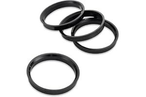 Sumjig 4 Pack Car Hub Reducing Ring Shaft, 73.1mm-60.1mm Design, Durable Vehicle Hub Center Ring Replacement, Compatible with Most Small Passenger Cars (Black)