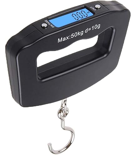 Compact Luggage Scale With 1M Tape Measure – Weighs Up To 35kg/80lb, Perfect For Travel & Fishing