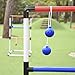 Ladder Toss Ball Game Set - Box Shaped Sturdy & Stable Base – 6 Toss Bolos with Thick Rope – Built-in Score Tracker – Ideal for Indoor/Outdoor Game - With Backpack Bag – Easy Setup – 2-4 Player