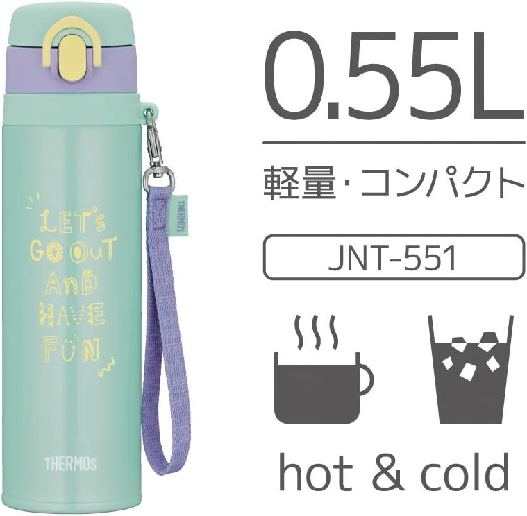 Amazon Co Jp サーモス 真空断熱ケータイマグ ワンタッチ 0 55l ミントパープル Jnt 551 Mp 並行輸入品 ホーム キッチン